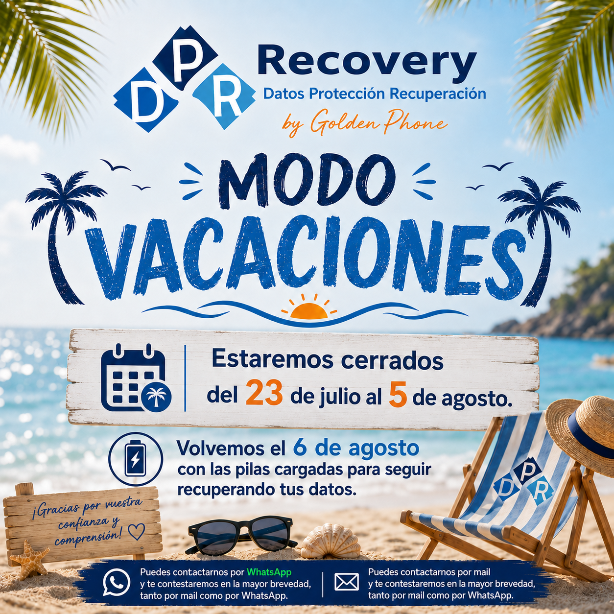🌴 ¡Nos vamos a recargar energías! ☀️
